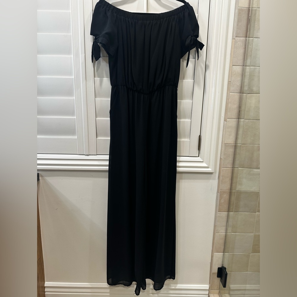 Gianni Bini Black Off-Shoulder Jumpsuit